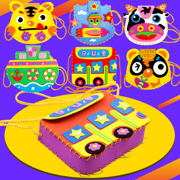 children Hand bags diy Material package kindergarten EVA Stickers knapsack sponge Stick make Bag girlin the Toy/Childs/Puzzle/Building block/Model , Handmade/Creative DIY , Paste hand creative class category - from Buy2taobao.com to provide professional Taobao agent buy service