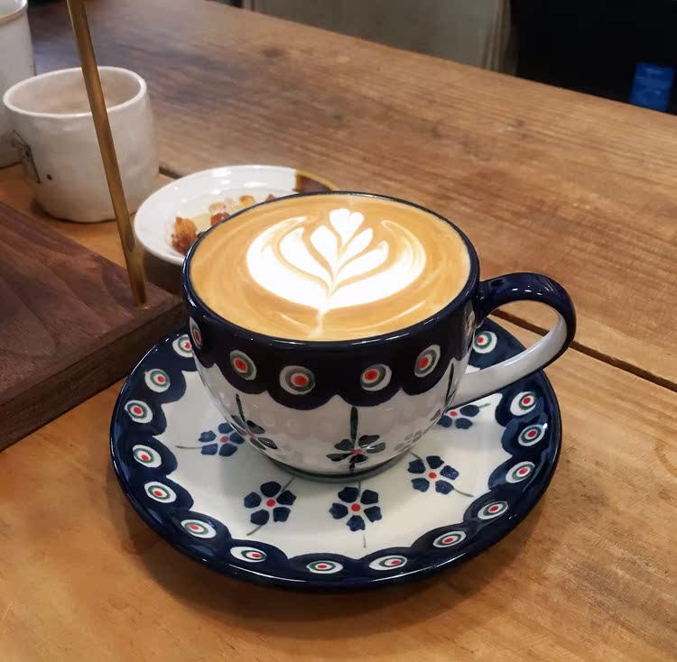 波兰手绘风格陶瓷釉下彩咖啡杯茶杯拿铁杯茶杯一杯一盘在类目 餐饮具, 咖啡器具, 咖啡杯中 - 来自Buy2taobao.com提供专业的淘宝代购服务