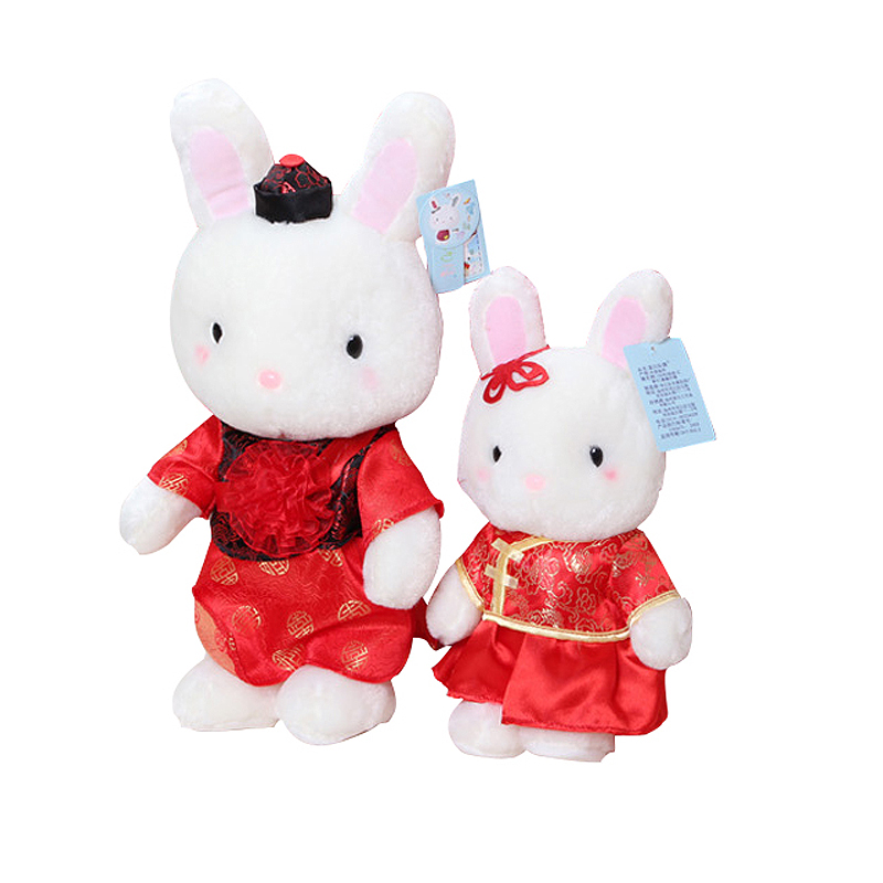 小号兔子公仔一对毛绒玩具 婚纱情侣兔 压床娃娃 创意婚庆礼品 小号兔子公仔一对毛绒玩具 婚纱情侣兔 压床娃娃 创意婚庆礼品
