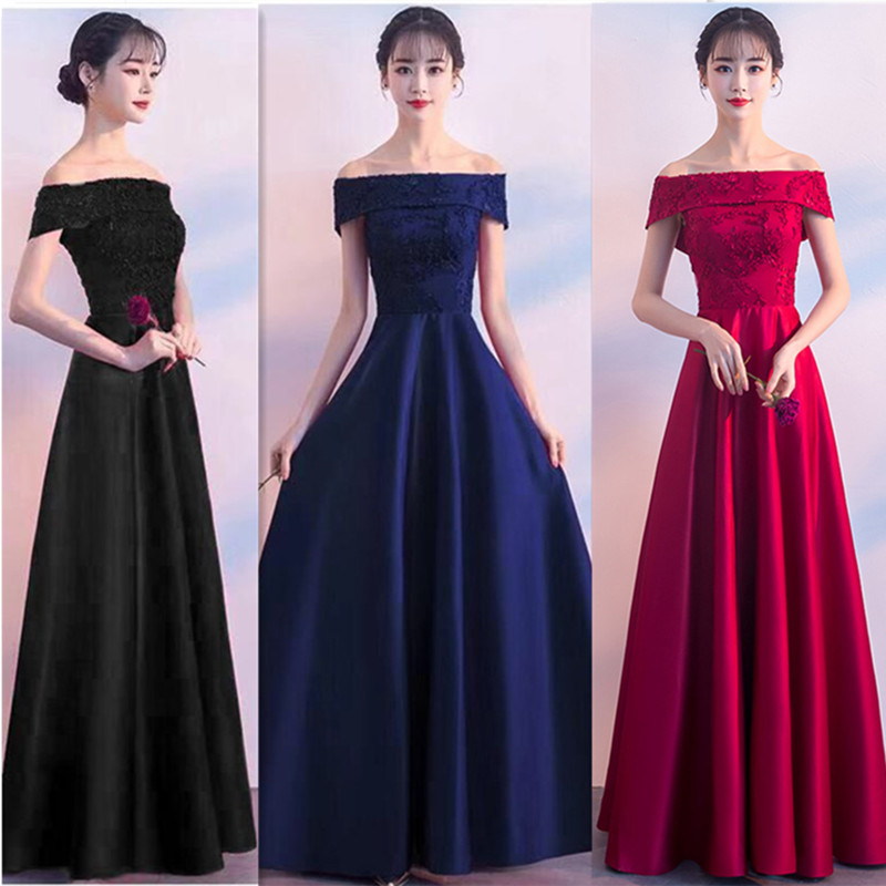Off Shoulder Toast clothing bride 2019 new pattern Spring and summer gules have more cash than can be accounted for Self cultivation marry Evening dress Dressin the Women's clothing/Boutique , Wedding/Cheongsam/Formal dress , Formal dress/Evening category - from Buy2taobao.com to provide professional Taobao agent buy service