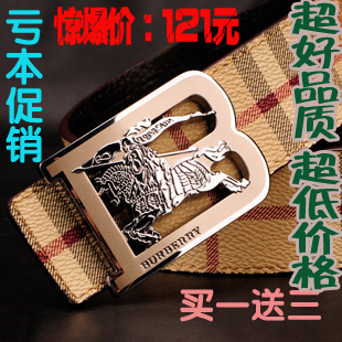  镇店之宝 巴宝莉 男士牛皮腰带 真皮皮带 时尚休闲平滑扣 皮带男