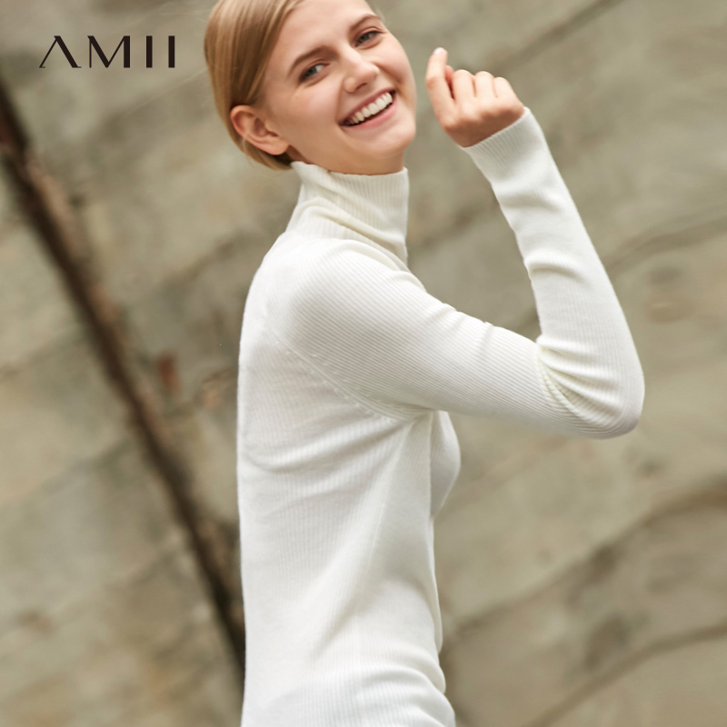 艾米amii女装旗舰高领毛衣紧身2018冬季打底衫女极简amll针织线衣在类目 女装/女士精品, 毛衣中 - 来自Buy2taobao.com提供专业的淘宝代购服务