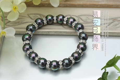 天然南洋母贝珠珍珠手链 白色金色黑色正圆无瑕 送女友妈妈|msdalam kategori barang kemas/berlian/Emerald/emas, mutiara asli (baru), barang kemas - dari Buy2taobao.com untuk memberikan perkhidmatan ejen Taobao profesional membeli