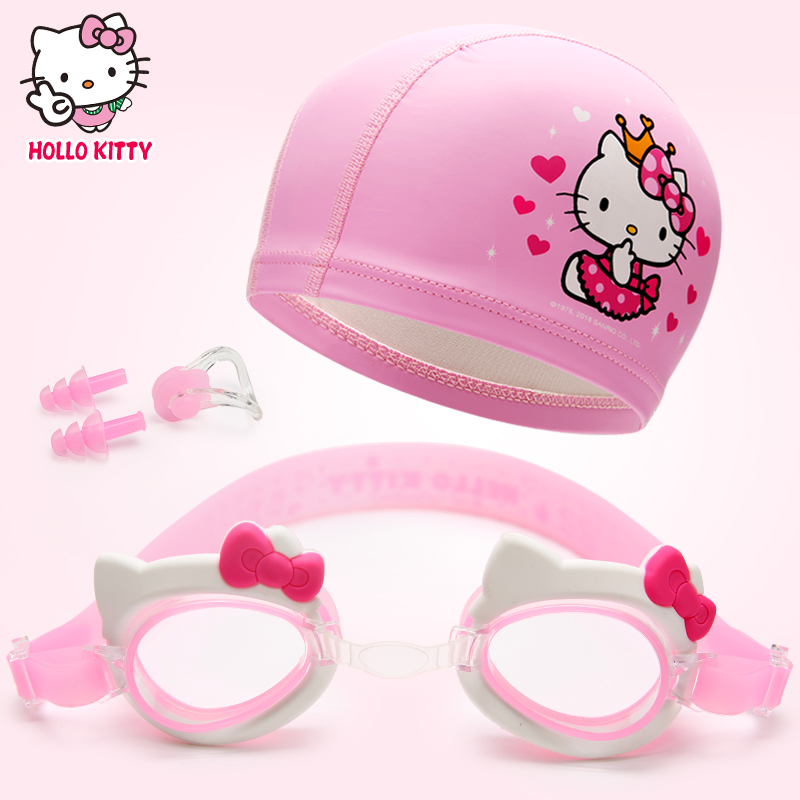 hellokitty儿童游泳镜女童宝宝泳镜泳帽套装可爱游泳眼镜游泳装备|ruв категории движение/йога/фитнес/фанаты товаров, плавание, очки - от Buy2taobao.com для оказания профессиональной услуги покупки агента Taobao