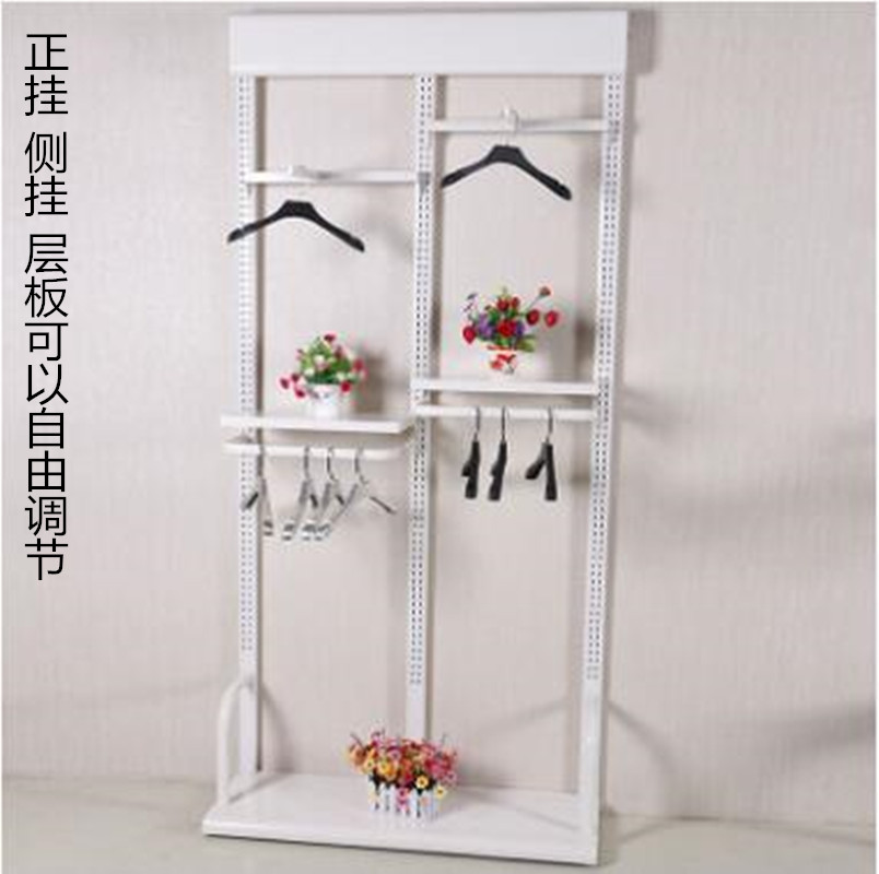 实用铁艺双层服装店衣架展示架铁艺中岛正挂侧挂衣服货架子落地式在类目 商业/办公家具, 货架/展柜, 服装货架中 - 来自Buy2taobao.com提供专业的淘宝代购服务