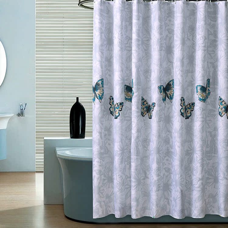 direct deal Fine fashion Home Furnishing Shower Curtains Butterfly flying pattern thickening waterproof Antifungal Polyester fiber Curtain fabricin the Family/Personal Cleaning Tools , Sanitary appliances/Bathroom accessories , Shower Curtains category - from Buy2taobao.com to provide professional Taobao agent buy service