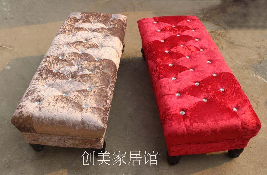 欧式换鞋凳镶拉钻水晶沙发凳子衣帽间穿鞋床尾沙发坐凳实木脚凳在类目 住宅家具, 坐具类, 凳类, 换鞋凳中 - 来自Buy2taobao.com提供专业的淘宝代购服务
