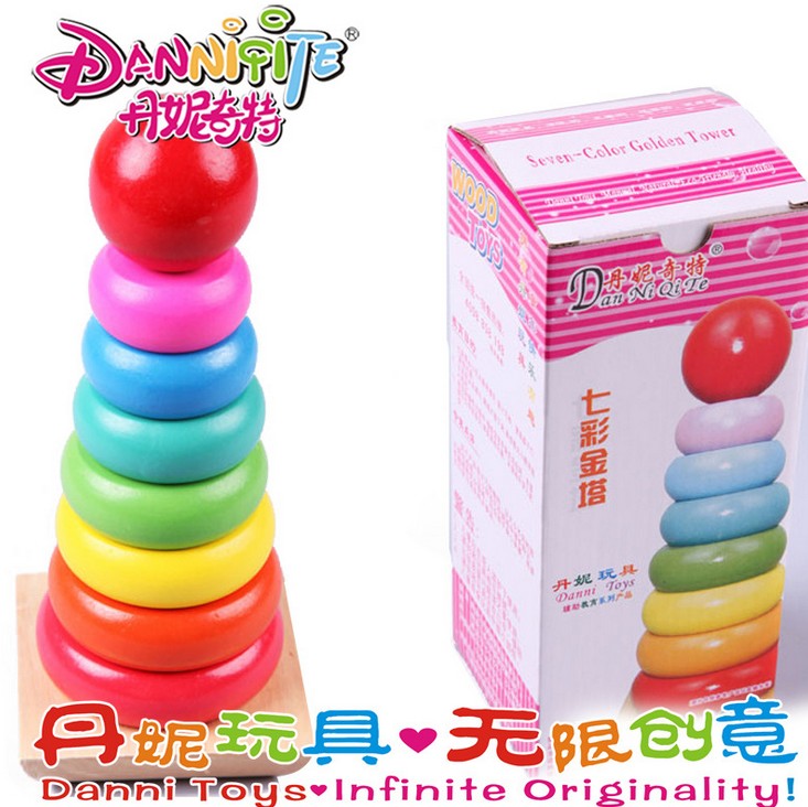 9-10-12个月宝宝玩具 1-2岁婴儿益智七彩套塔彩虹塔叠叠乐套圈|msdalam kategori Toy/bayi/teka-teki/blok bangunan/model, manik/teka-teki/Pasangan/pemasangan/Pukul mainan, bulatan Piles/mainan bersarang - dari Buy2taobao.com untuk memberikan perkhidmatan ejen Taobao profesional membeli
