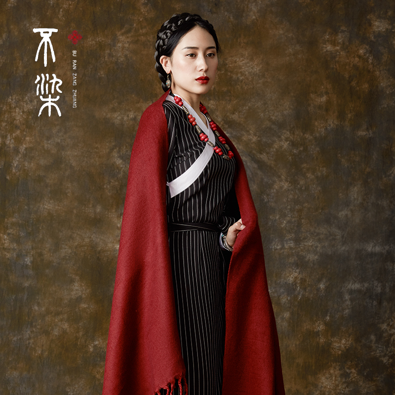 =不染= 定制款 经典黑白显瘦条纹西藏服装藏式拉萨服女装日常藏袍在类目 女装/女士精品, 唐装/民族服装/舞台服装, 民族服装/舞台装中 - 来自Buy2taobao.com提供专业的淘宝代购服务