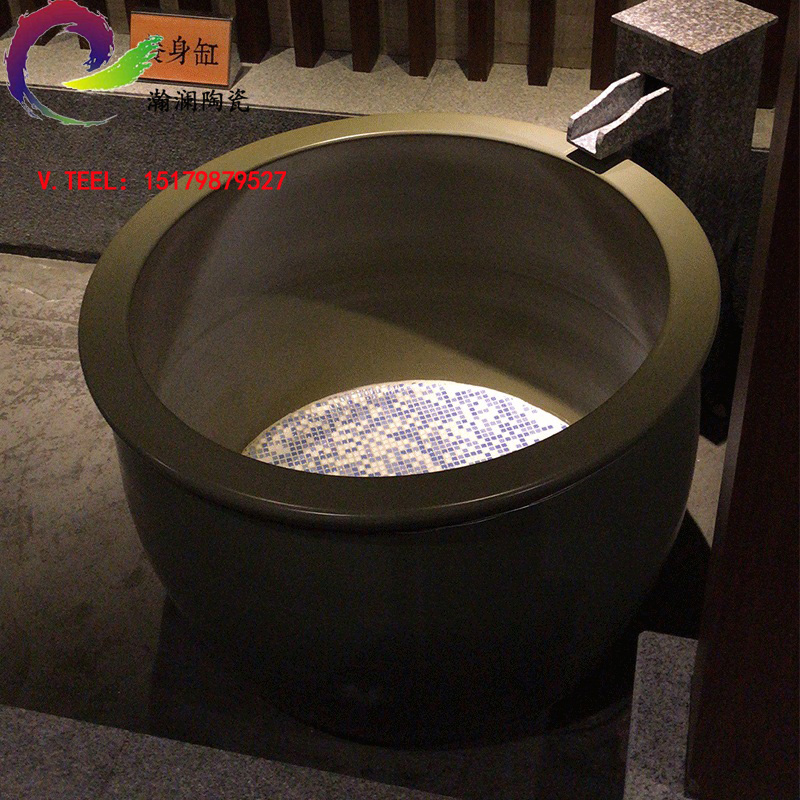 温泉陶瓷泡澡缸 独立式成人家用浴场圆形洗浴中心洗澡缸陶瓷浴缸在类目 家庭/个人清洁工具, 卫浴用具/卫浴配件, 沐浴桶/沐浴盆中 - 来自Buy2taobao.com提供专业的淘宝代购服务