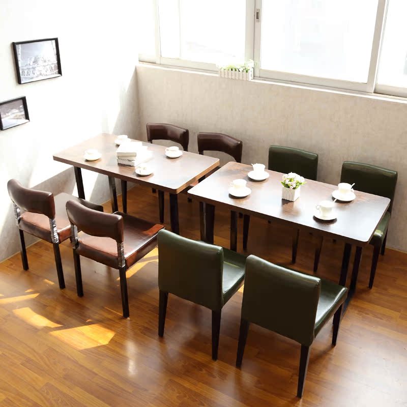 solid wood Cafe tables and chairs Tea shop Western Restaurant Dessert Tables and chairs combination theme Restaurant bar dining table and chairin the Business/Office Furniture , Dining/Baking furniture , Dining table and chairs category - from Buy2taobao.com to provide professional Taobao agent buy service