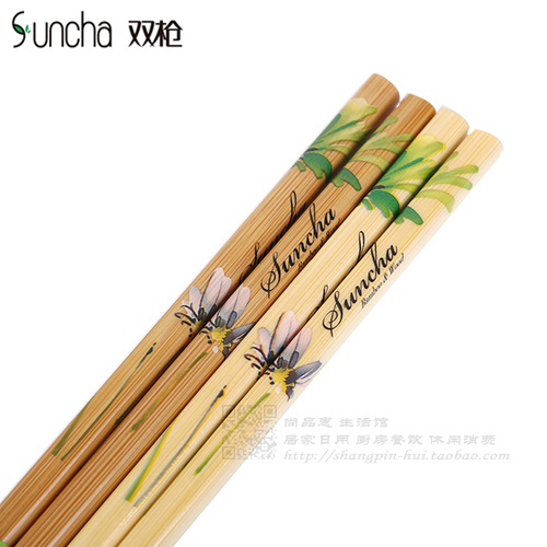 undefined4 quality goods Spear Bamboo craft KZ1248 Double-gun couple chopsticks household printing Bamboo Chopsticksundefinedin the Tableware , Tableware , Chopsticks category - from Buy2taobao.com to provide professional Taobao agent buy service