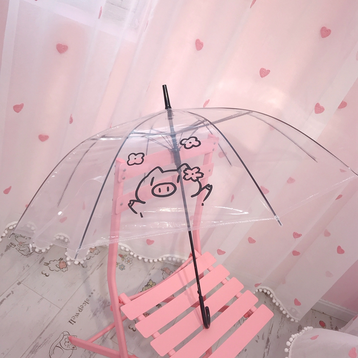 自制韩国极简风可爱透明ins小猪雨伞学生情侣自动猪猪晴雨伞轻便|ruв категории начало ежедневно, зонтик/дождь/дождь/водостойкость, зонтик - от Buy2taobao.com для оказания профессиональной услуги покупки агента Taobao