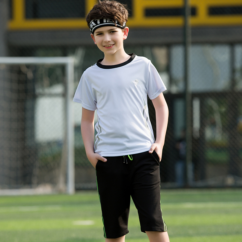 children Quick drying Short sleeved T-shirt 2019 summer new pattern boy personality Quick drying motion suitin the Children/Baby/Family fitted , Children's outdoor clothing , Children's sports suit category - from Buy2taobao.com to provide professional Taobao agent buy service