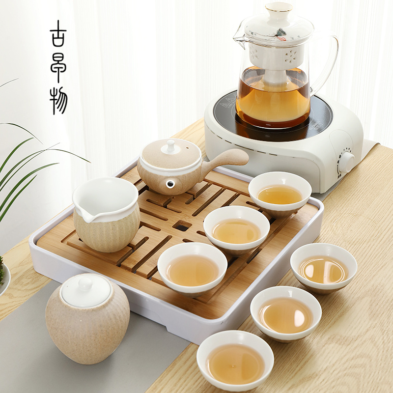 日式简约现代功夫茶具套装家用 粗陶整套 办公礼赠禅意陶瓷茶壶杯|ruв категории посуда, чайный сервиз, кунг - Фу, чайный сервиз - от Buy2taobao.com для оказания профессиональной услуги покупки агента Taobao
