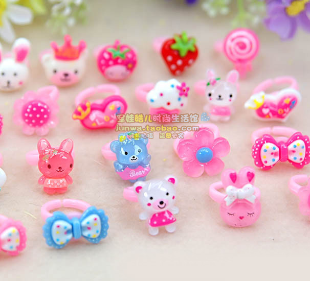 Korean Edition children Ring baby Jewelry princess Ring Cartoon animal Flower Acrylic Christmas Ring Jewelryin the Accessories/Fashion Jewelry, Ring/Ring category - from Buy2taobao.com to provide professional Taobao agent buy service