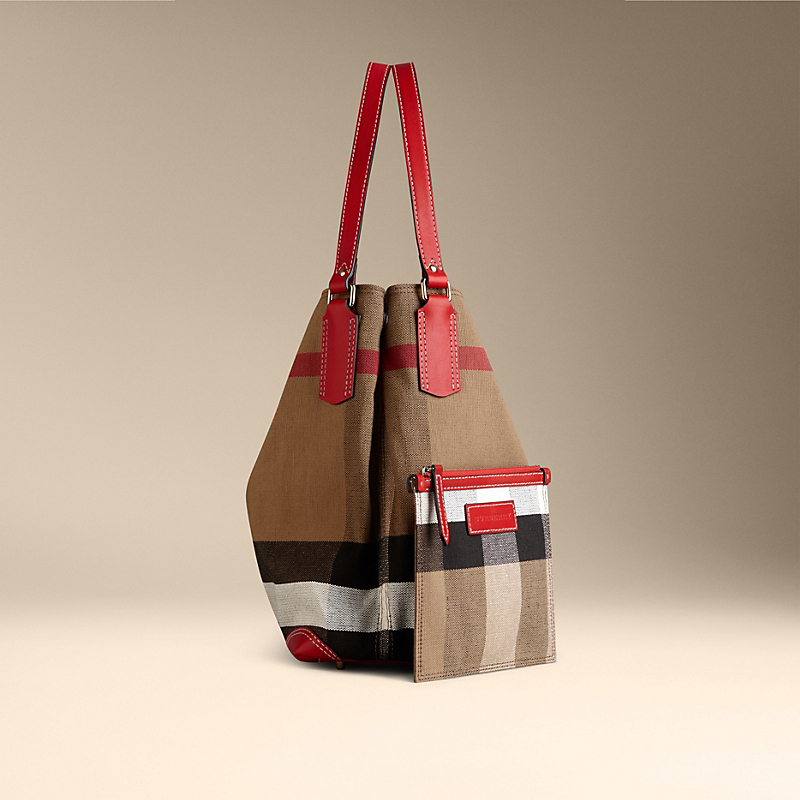burberry plaid tote bag