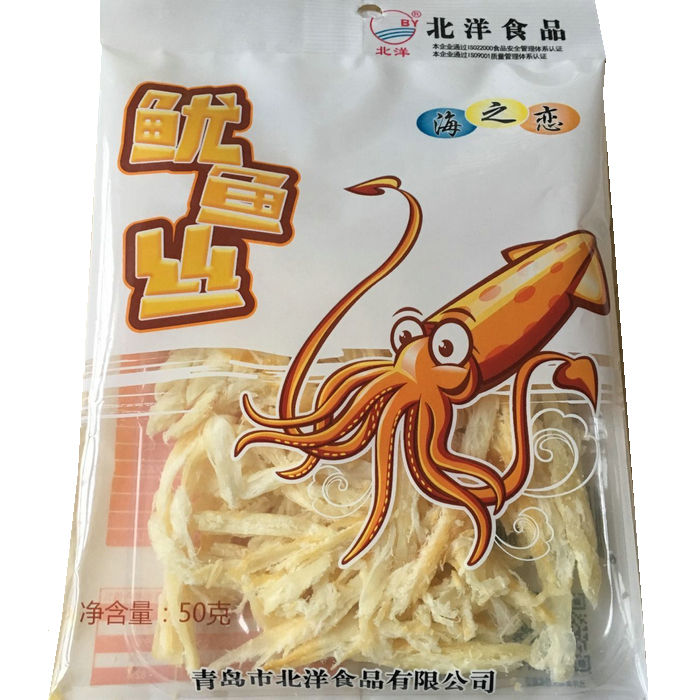 青岛特产北洋食品鱿鱼丝50g 小时候的味道 海鲜海产品满6袋包邮|ruв категории закуски/орехи/специальность, Кальмары/вяленая рыба/морепродукты мгновенный, мгновенный кальмар закуски - от Buy2taobao.com для оказания профессиональной услуги покупки агента Taobao