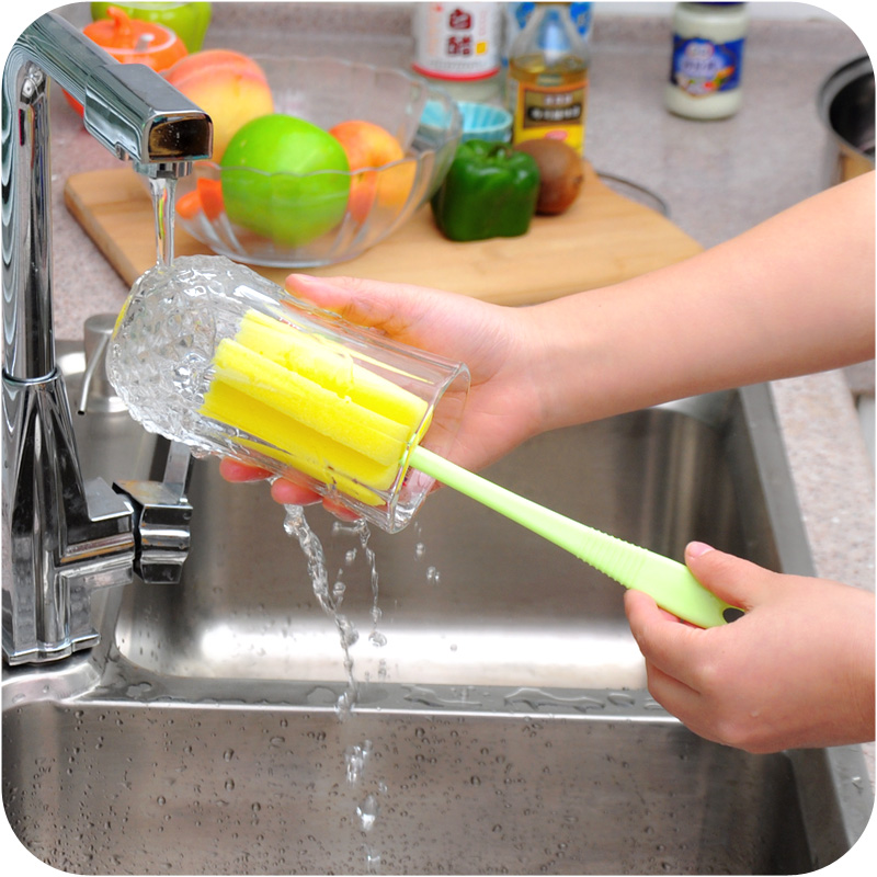 sponge Long handle Cup Brush glass Nanometer clean vacuum cup Cup Brush clean Wash cup brushin the Family/Personal Cleaning Tools , Housework/Floor cleaning equipment , Brush , Kitchen Brush category - from Buy2taobao.com to provide professional Taobao agent buy service