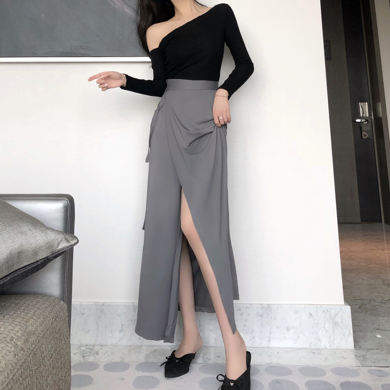 性感高腰开叉修身包臀裙女2019新款夏季中长款过膝裙子休闲半身裙在类目 女装/女士精品, 半身裙中 - 来自Buy2taobao.com提供专业的淘宝代购服务