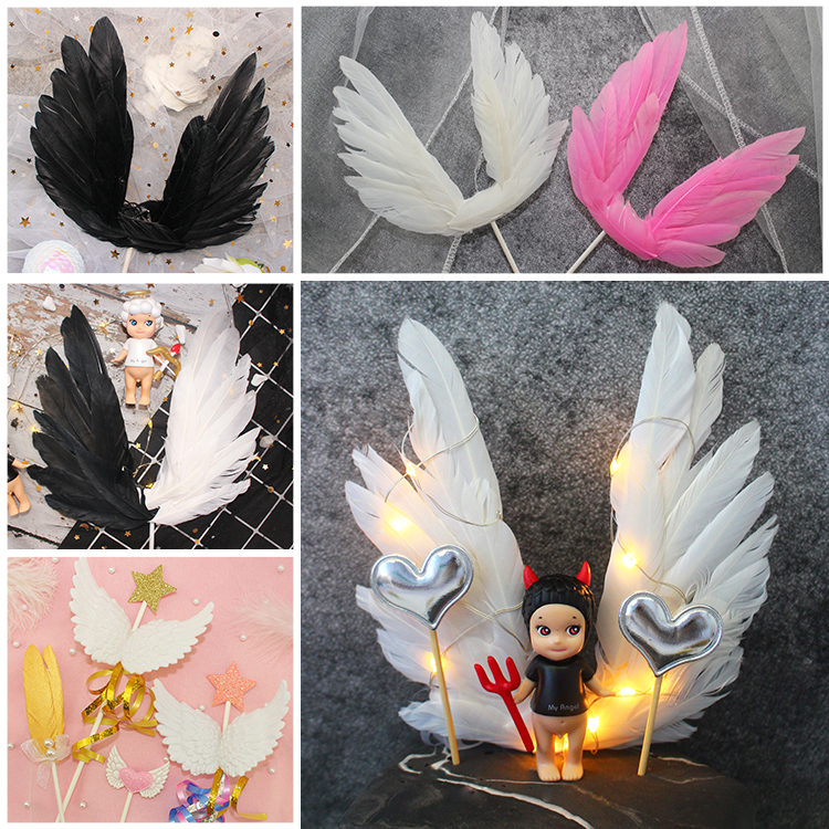 children Birthday Cake decorate Feather wing Cake decorate Decoration Dessert Cake decorate plug-in unitin the Festive supplies/Gift , Dress supplies category - from Buy2taobao.com to provide professional Taobao agent buy service