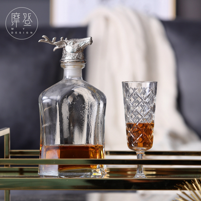 摩登 欧式红酒瓶装饰水晶玻璃酒樽样板间密封洋酒瓶摆件设|ruв категории посуда, до дна/бокал/вино, бытовых до дна - от Buy2taobao.com для оказания профессиональной услуги покупки агента Taobao