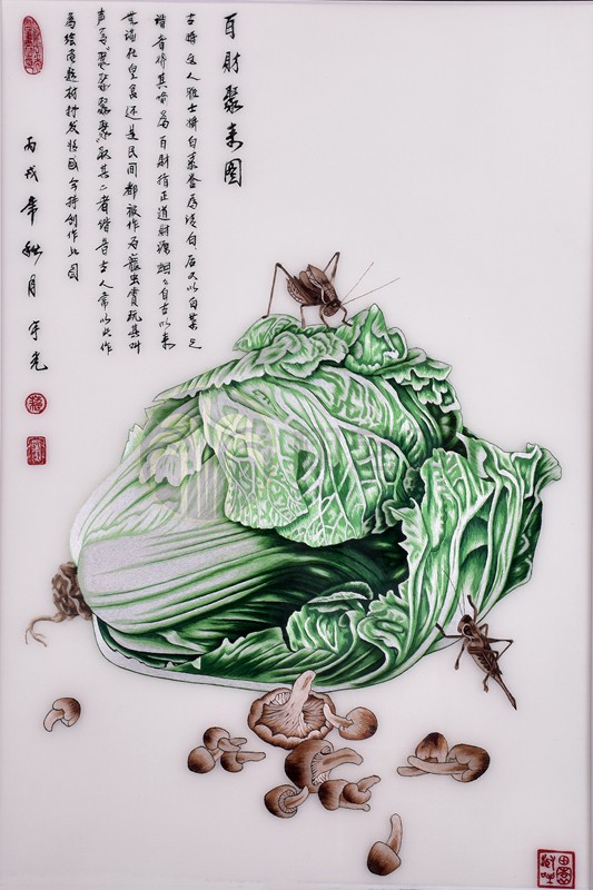 Suzhou embroidery diy Stitch scanning Beginner introduction Basics Chinese cabbage details pattern Kit Pure handwork Embroidery studyin the Home Fabric , Embroidery Kit , Embroidery category - from Buy2taobao.com to provide professional Taobao agent buy service