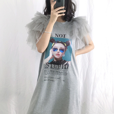 连衣裙女春秋仙气甜美2019新款欧洲站重工荷叶边袖波西米亚裙子潮