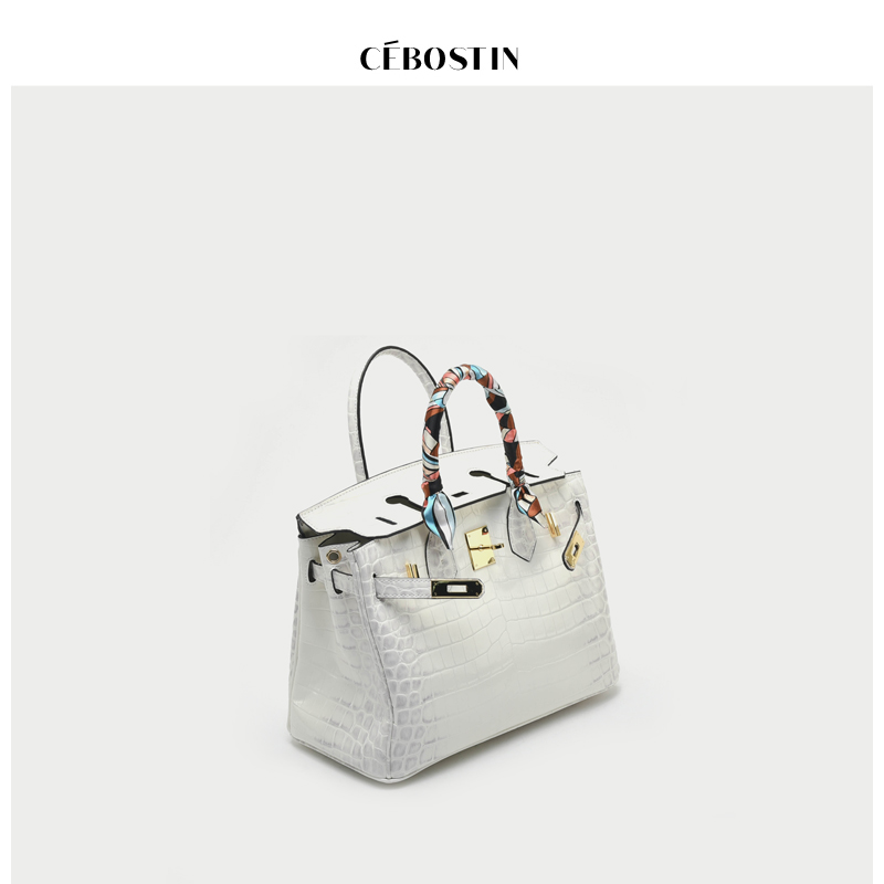 【CEBOSTIN】1001A0980定制光面鳄鱼纹铂金包手提包真皮包女包|ruв категории Сумки, Г - жа сумки - от Buy2taobao.com для оказания профессиональной услуги покупки агента Taobao