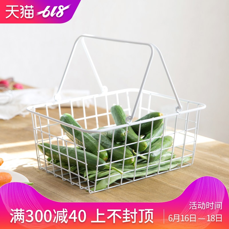 北欧ins铁艺收纳篮厨房水果储物筐蔬菜架浴室收纳架调味品收纳架在类目 餐饮具, 餐具, 果盆/果盘/果篮中 - 来自Buy2taobao.com提供专业的淘宝代购服务