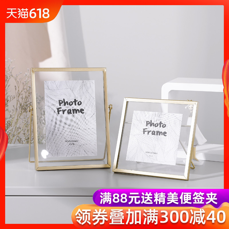 Northern Europe ins Metal Photo frame originality Simplicity diy Glass specimen Light extravagance 67 Photo Swing sets ornamentin the Home accessories , Frame/Frames category - from Buy2taobao.com to provide professional Taobao agent buy service