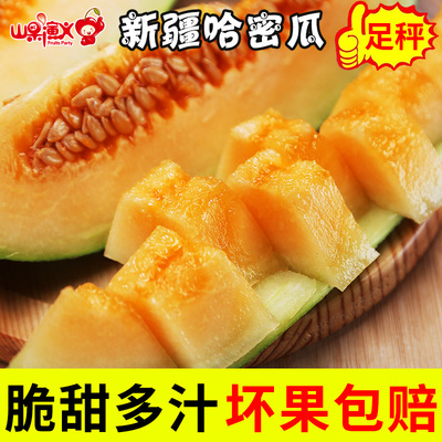 山果演义哈密瓜 新鲜水果应当季网纹蜜瓜甜瓜净重3斤整箱西周蜜瓜