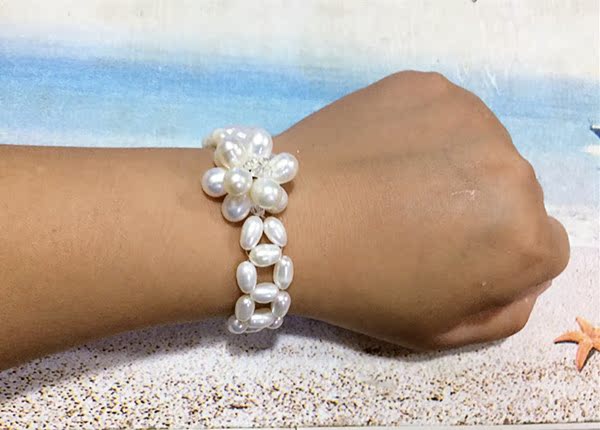 Pure natural freshwater Grain shape Multilayer pattern Pearl Bracelet 8-9mm Pearl Bracelet Bride jewelryin the Jewelry/Diamond/Jade/Gold , Natural pearls (New) , Bracelets category - from Buy2taobao.com to provide professional Taobao agent buy service