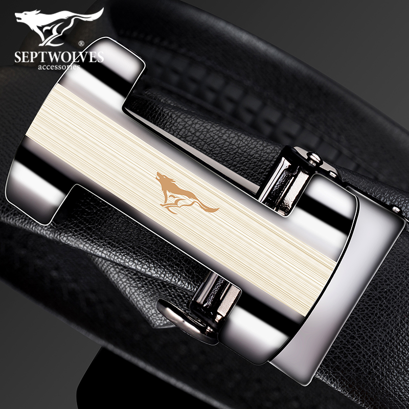 Septwolves Belt genuine leather fashion Young men Trend man belt fashion new pattern Versatile personality waist beltin the Accessories/Leather belt/Hat/Muffler , Belt/Leather belt/Yaolian category - from Buy2taobao.com to provide professional Taobao agent buy service