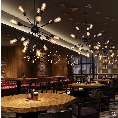 Northern Europe Restaurant a living room couture Fireworks lamp personality originality Retro Industry Barber Shop Iron art Satellite a chandelierin the Decoration main material , Lamps , Chandelier category - from Buy2taobao.com to provide professional Taobao agent buy service
