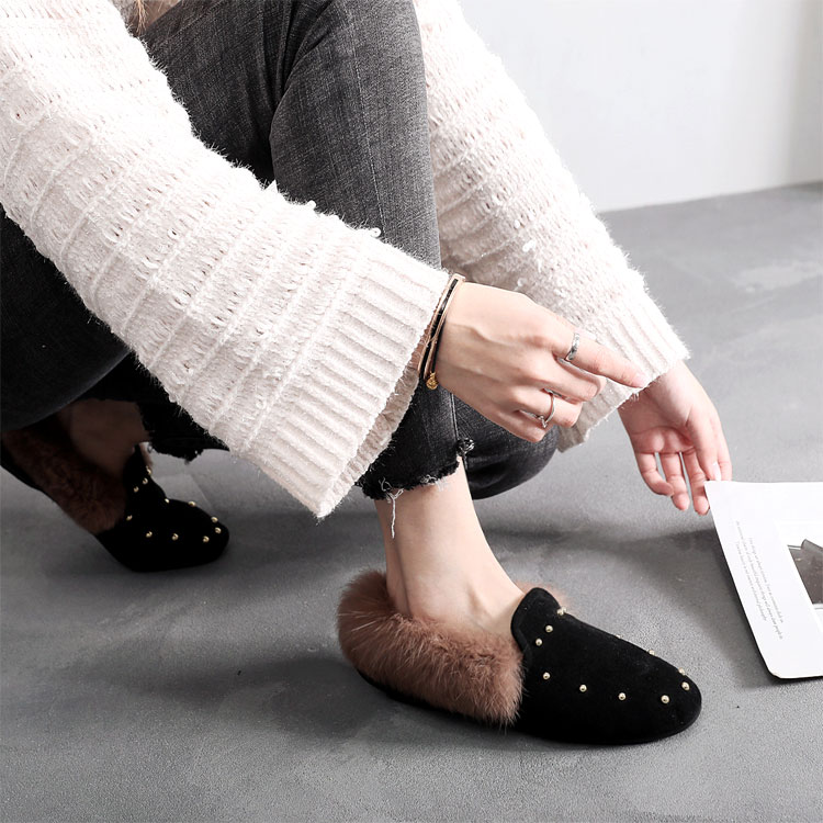 hyoma Doug shoes keep warm Plush Cotton-padded shoes Retro A pedal Lazy shoes Driving Shoes comfortable Casual shoes Women's Shoesin the Women's Shoes, Boots category - from Buy2taobao.com to provide professional Taobao agent buy service