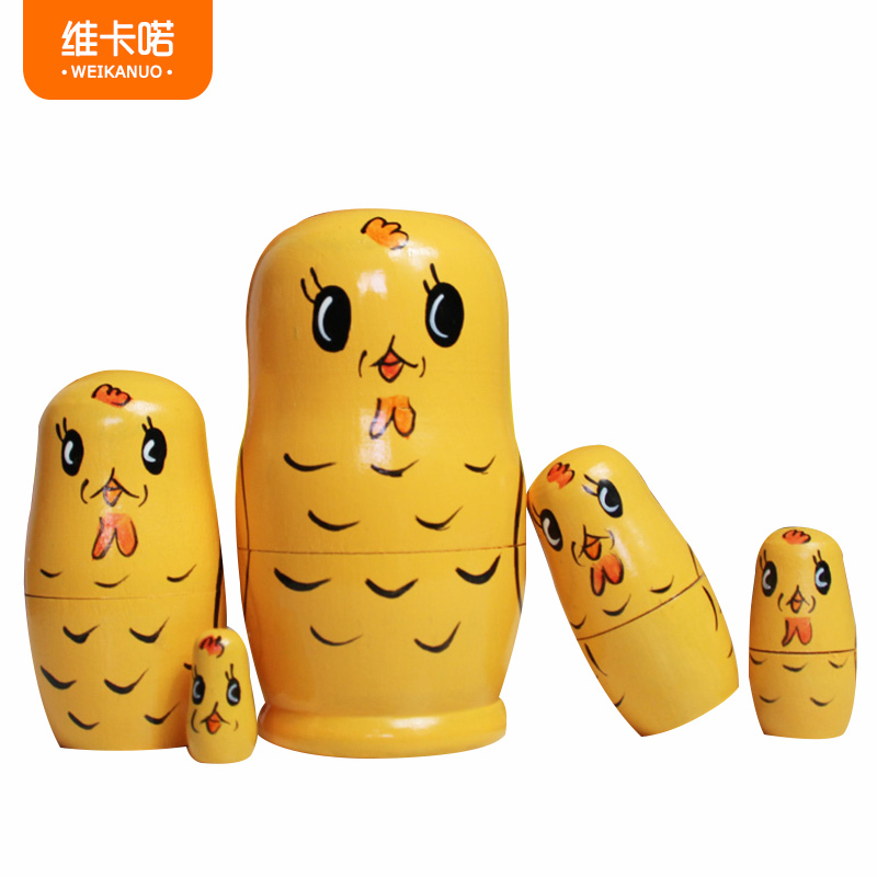 俄罗斯套娃小黄鸡5层可爱卡通手工木质立体益智玩具抖音同款包邮在类目 特色手工艺, 海外工艺品, 俄罗斯特色中 - 来自Buy2taobao.com提供专业的淘宝代购服务
