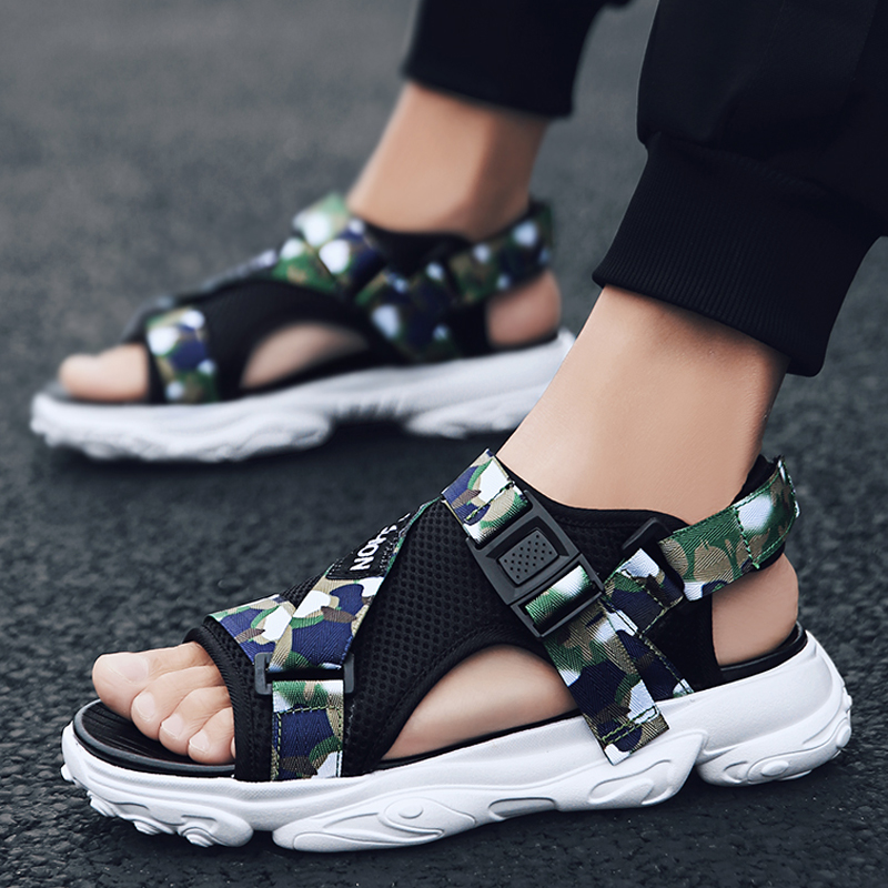 2019 new pattern summer Sandals man sandals Dual use outdoor Sandy beach Male drag Korean Edition Trend personality Exorcismin the Men's Shoes, Slippers category - from Buy2taobao.com to provide professional Taobao agent buy service