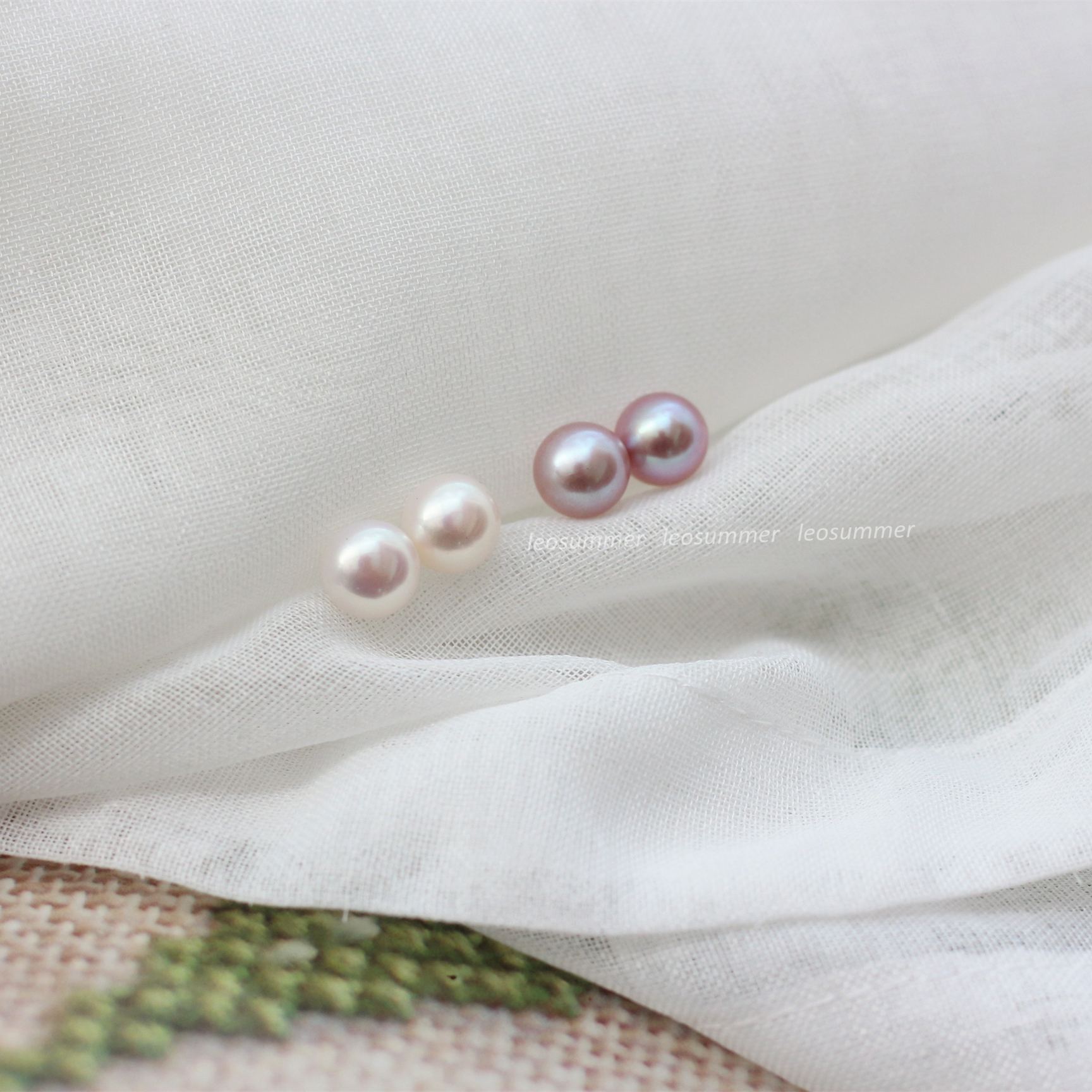 manual customized 999 Foot Silver Sterling Silver natural freshwater Pearl Ear Studs Oblate Pink and purple Allergyin the Accessories/Fashion Jewelry, Earring , Earrings category - from Buy2taobao.com to provide professional Taobao agent buy service