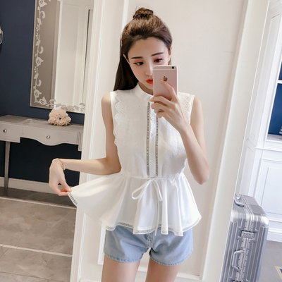 白色雪纺衫2018新款女装夏装衬衣时尚优雅女士上衣ulzzang衬衫女