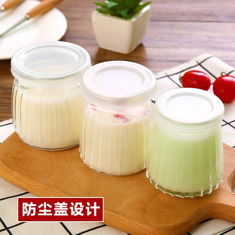 baking High temperature resistance With cover Glass Bottles of yogurt jelly Mousse Cup DIY self-control jelly Milk bottles Pudding cupin the Tableware , Cup/Cups/Kettle , Milk Cup/Milk Cup category - from Buy2taobao.com to provide professional Taobao agent buy service