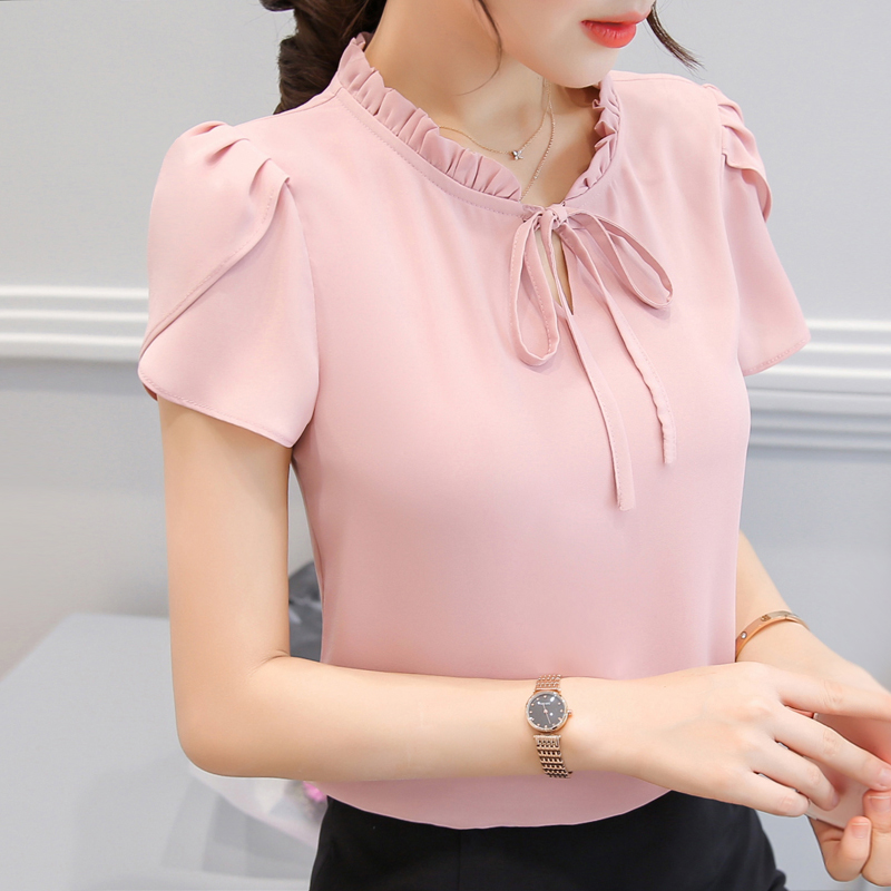 Man Na children 2019 summer new pattern Korean Fan Sweet Short sleeved Chiffon shirt Show thin white fashion shirt jacketin the Women's clothing/Boutique , Shirt category - from Buy2taobao.com to provide professional Taobao agent buy service
