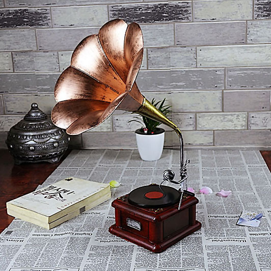 European style Retro Iron art Gramophone Model Decoration originality bar Restaurant prop Photography decorate Suppliesin the Home accessories , Other craft accessories category - from Buy2taobao.com to provide professional Taobao agent buy service