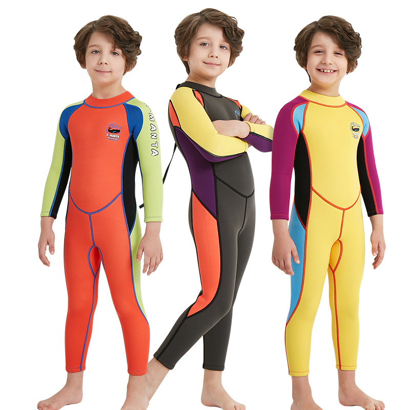 DIVE&SAIL2.5MM children Wetsuit Conjoined Long sleeve Swimming suit keep warm Sunscreen Snorkeling hot spring Surf clothingin the Sports/Yoga/Fitness/Fans supplies , Swim , Children's swimwear/Pants category - from Buy2taobao.com to provide professional Taobao agent buy service