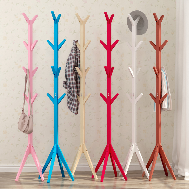 Coat rack Clothes hanger Clothes rack solid wood Assemble household a living room bedroom Shelf to ground Storage rack simple and easy The doorin the Residential furniture , Shelf , Coat Rack category - from Buy2taobao.com to provide professional Taobao agent buy service