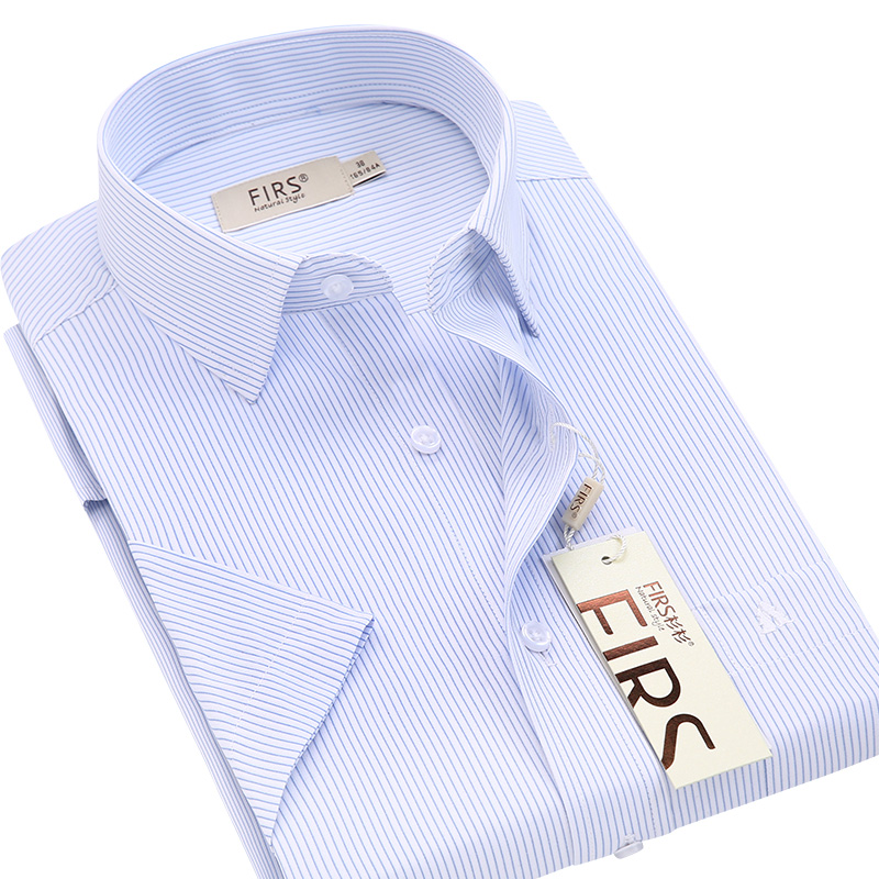 Firs man A short sleeved shirt 2019 summer new pattern Anti wrinkle DP fashion stripe Large work clothes shirtin the Men's clothing, Shirt category - from Buy2taobao.com to provide professional Taobao agent buy service