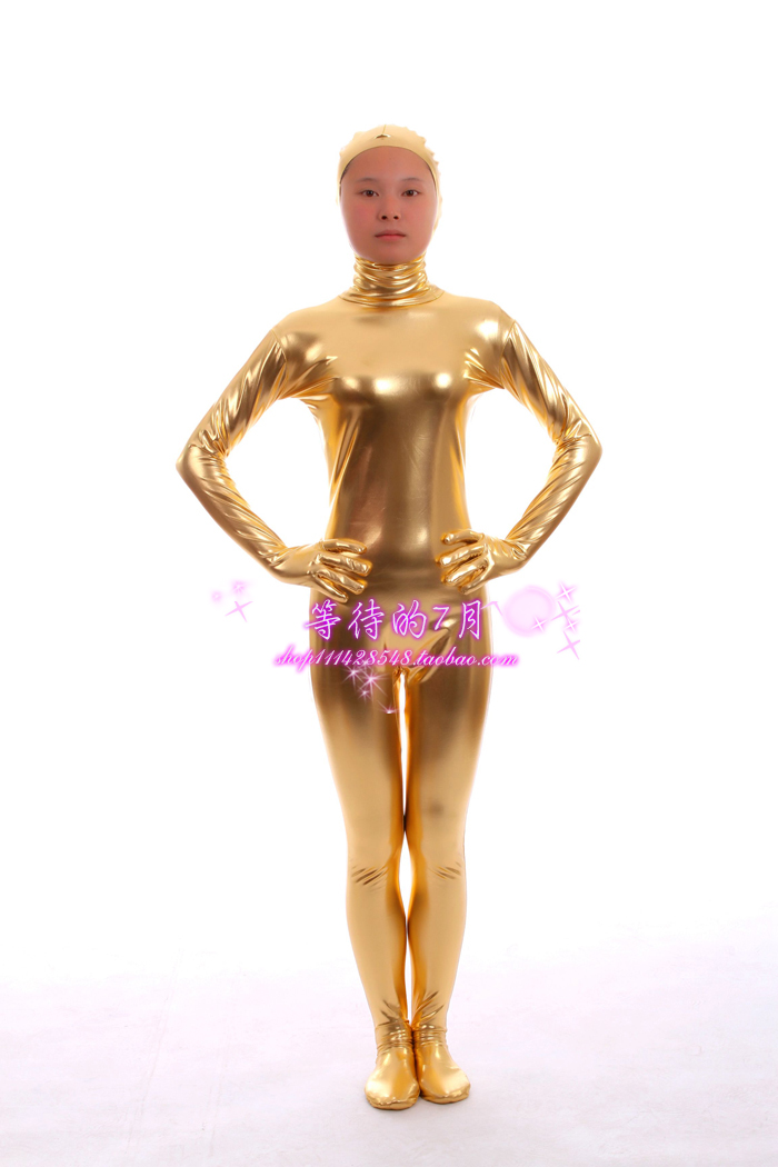 金色涂胶打底演出服舞台服装/性感连体紧身全包衣/COS动漫服装|ruв категории Нижнее белье, похудения купальник - от Buy2taobao.com для оказания профессиональной услуги покупки агента Taobao