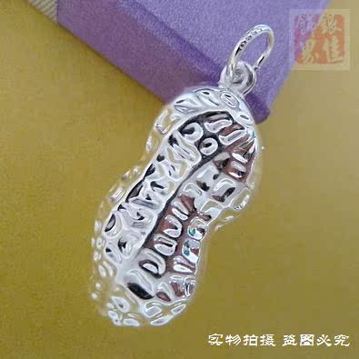 99 Sterling Silver peanut Pendant fashion Boutique Lucky single Pendant Auspicious Pendant Send mom birthday giftin the Accessories/Fashion Jewelry, Pendant/Pendant category - from Buy2taobao.com to provide professional Taobao agent buy service