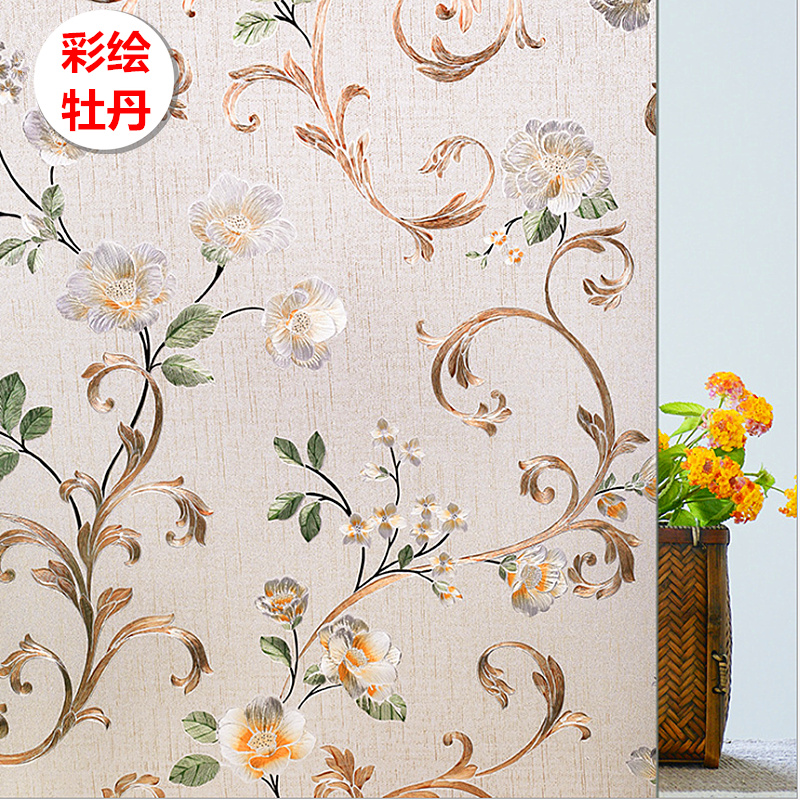吉朵芸无胶静电彩绘玻璃贴膜透光不透明窗户贴纸卫生间玻璃纸不透|ruв категории Домашний быт, наклейки, керамическая плитка/стекло вставить - от Buy2taobao.com для оказания профессиональной услуги покупки агента Taobao