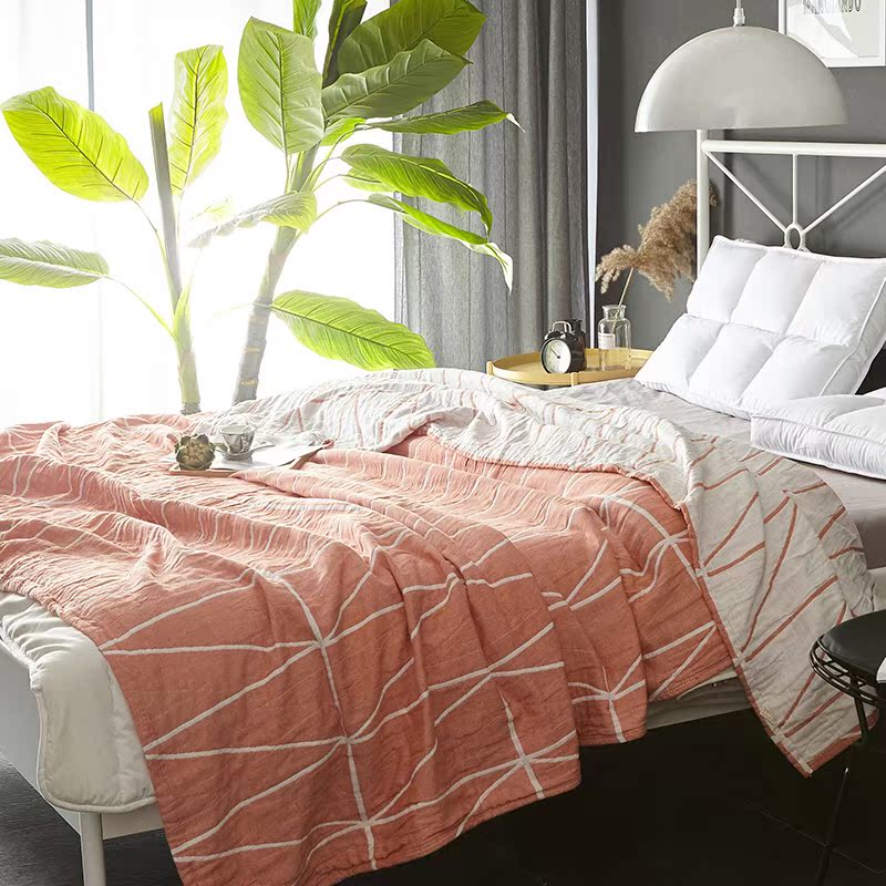 Cotton Yarn washing Gauze three layers Dyed Jacquard series Bed covers Lunch blanket Blanket Cool in summer summer quiltin the Bedclothes , Leisure blanket/Woolen blanket/Carpet category - from Buy2taobao.com to provide professional Taobao agent buy service